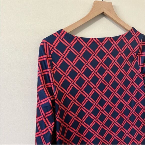 Vineyard Vines Printed Sankaty Boatneck Simple Tee Deep Bay Geo - Picture 4 of 16